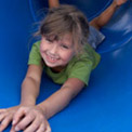 Child in Tube Slide