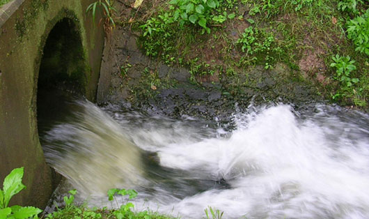 Water Rushing through Storm Drain
