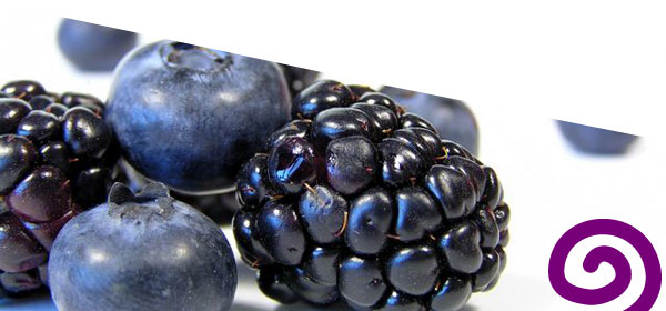 Blackberries and blueberries