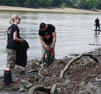 Volunteers Cleaning River