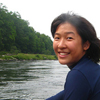 Girl in a canoe